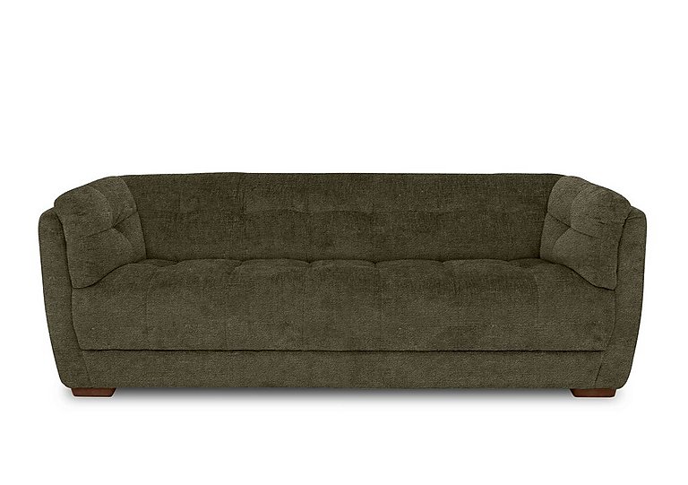At The Helm  Cartier Fabric 4 Seater Sofa  Pine with Walnut Feet | Bed Sava