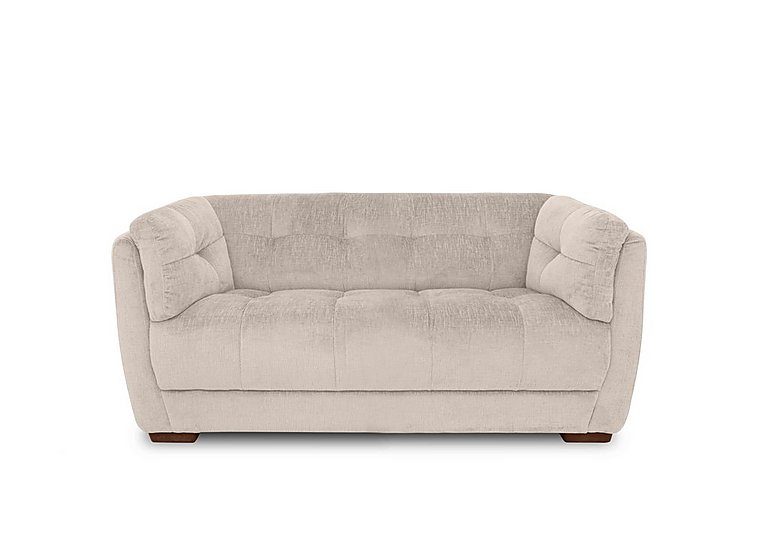 At The Helm - Cartier Fabric 2 Seater Sofa - Stone with Walnut Feet