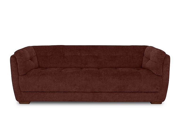 At The Helm - Cartier Fabric 4 Seater Sofa - Tawny with Walnut Feet