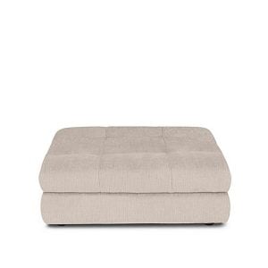 At The Helm  Cartier Fabric Footstool  Stone | Bed Sava