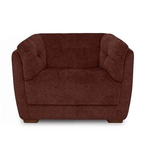 At The Helm  Cartier Fabric Snuggler Chair  Tawny with Walnut Feet | Bed Sava