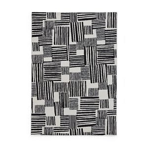 Catherine Lansfield  Blocks Rug  80cm x 150cm  Black | Bed Sava