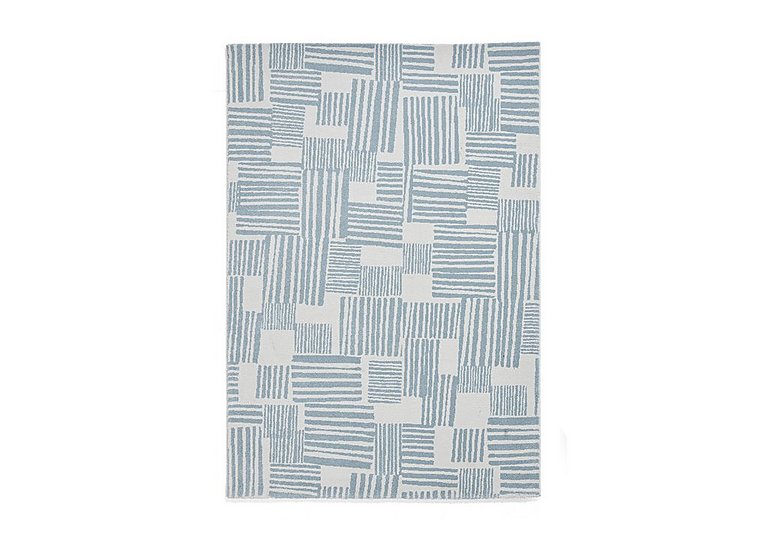 Catherine Lansfield - Blocks Rug - 160cm-x-230cm - Blue