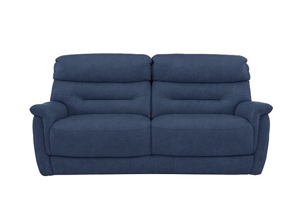 Chicago 3 Seater Fabric Sofa  Blue | Bed Sava
