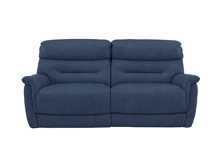 Chicago 3 Seater Fabric Power Recliner Sofa - Blue