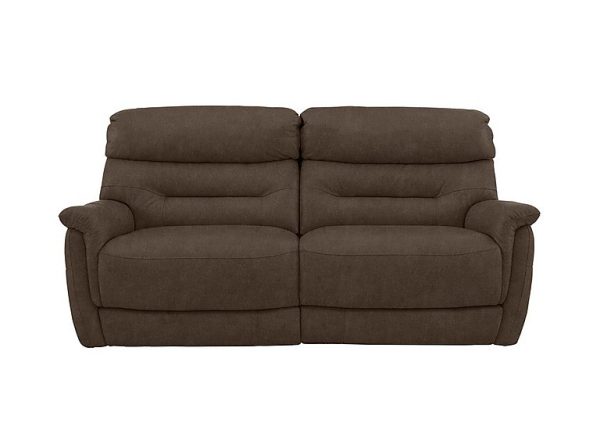 Chicago 3 Seater Fabric Battery Recliner Sofa  Dark Grey | Bed Sava