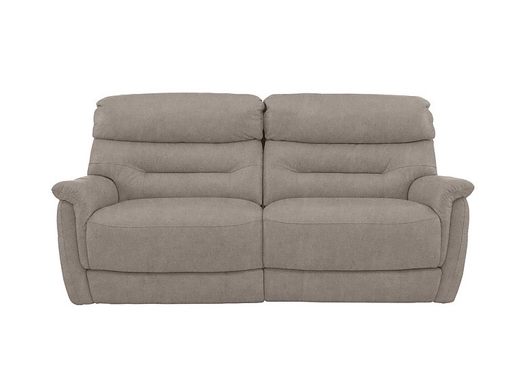 Chicago 3 Seater Fabric Battery Recliner Sofa - Silver