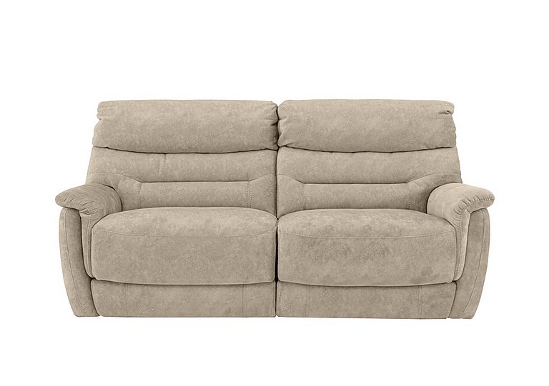 Chicago 3 Seater Fabric Power Recliner Sofa - Cream