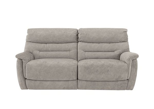 Chicago 3 Seater Fabric Power Recliner Sofa  Grey | Bed Sava