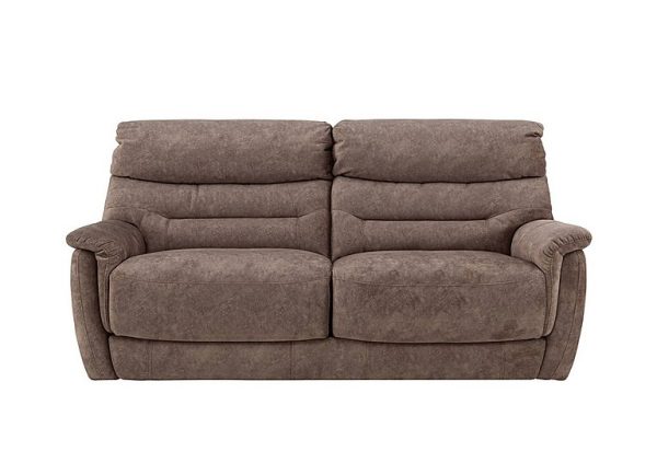 Chicago 3 Seater Fabric Power Recliner Sofa  Mink | Bed Sava