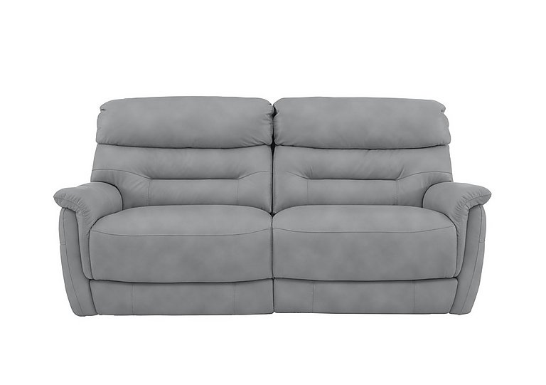 Chicago 3 Seater Fabric Power Recliner Sofa - Bluish Grey