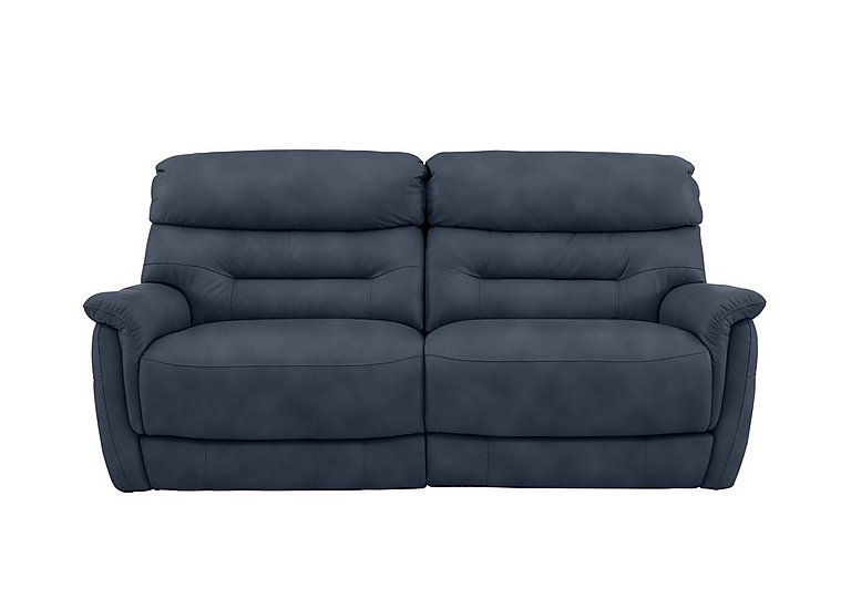 Chicago 3 Seater Fabric Power Recliner Sofa - R23 Blue