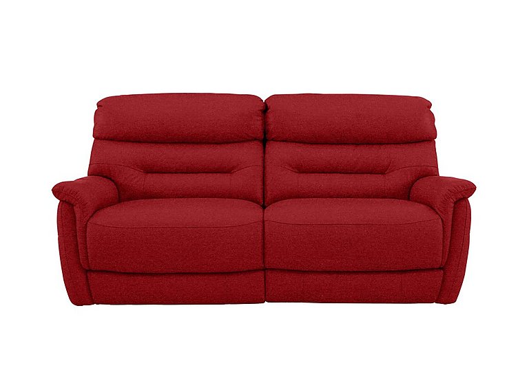Chicago 3 Seater Fabric Battery Recliner Sofa - Red