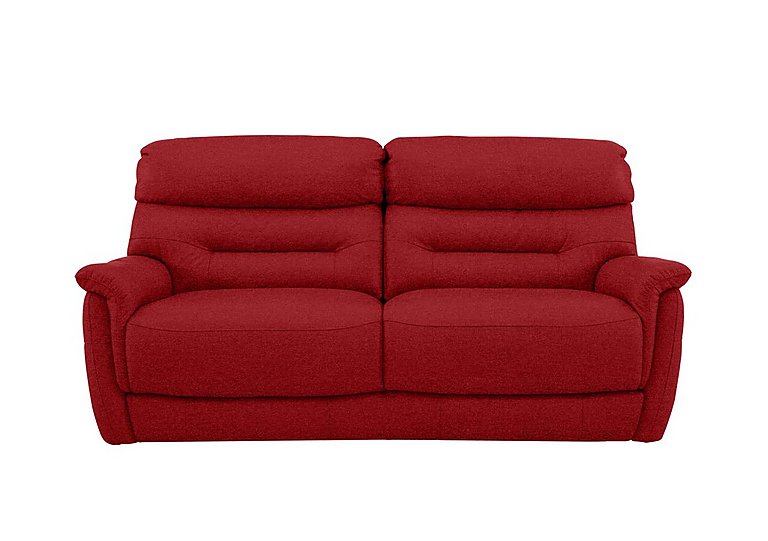 Chicago 3 Seater Fabric Sofa - Red