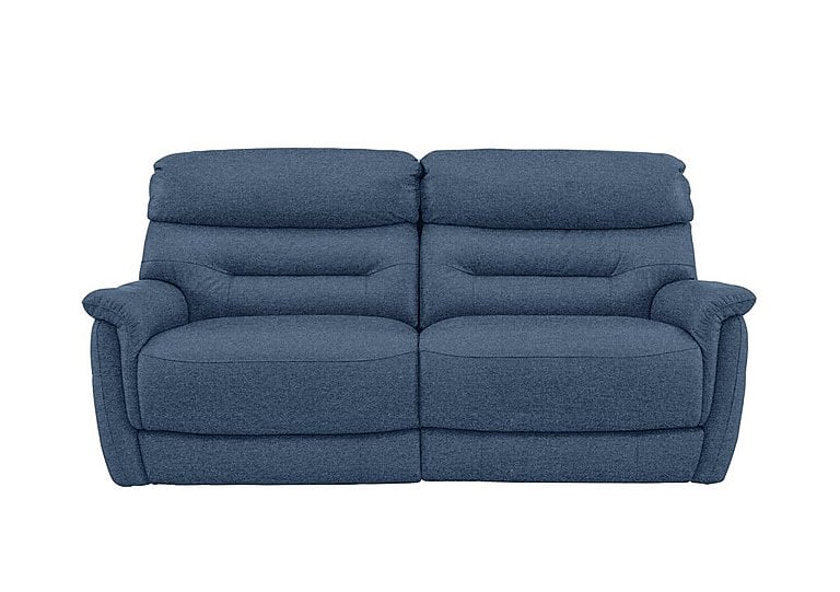 Chicago 3 Seater Fabric Power Recliner Sofa - R38 Blue