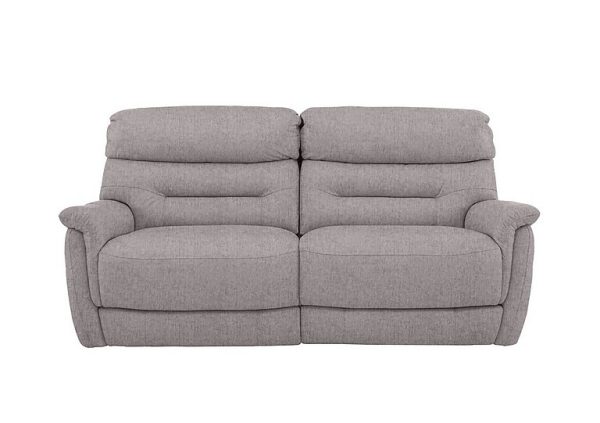 Chicago 3 Seater Fabric Power Recliner Sofa  R27 Pewter | Bed Sava