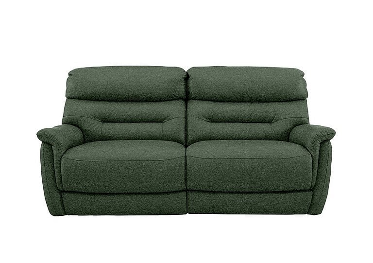 Chicago 3 Seater Fabric Battery Recliner Sofa - Moss Green