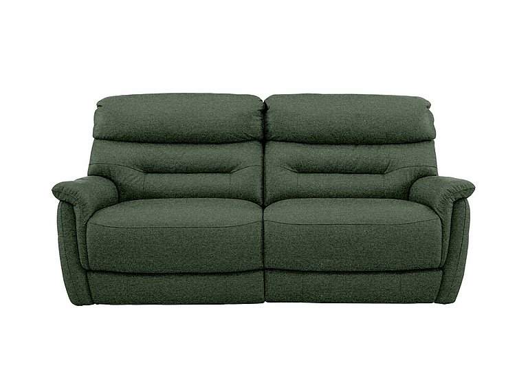 Chicago 3 Seater Fabric Power Recliner Sofa - Moss Green