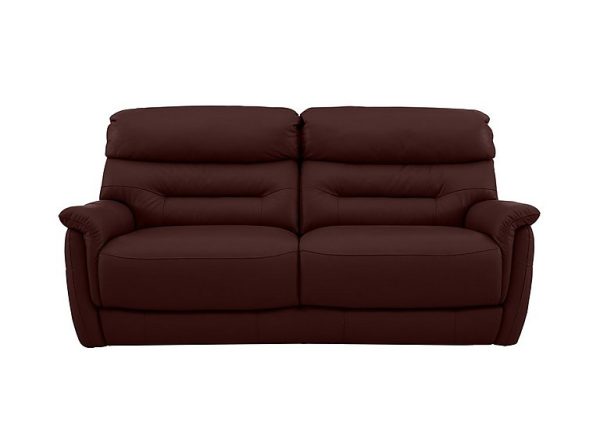Chicago 3 Seater Leather Sofa  Burgundy | Bed Sava