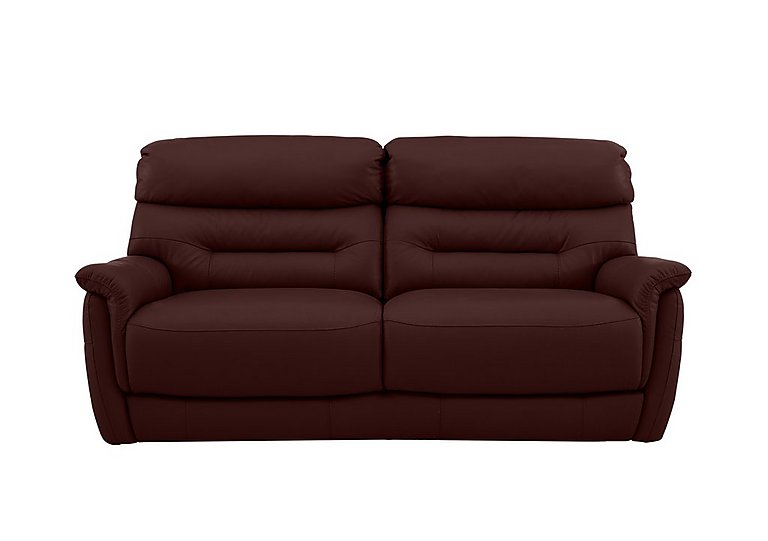 Chicago 3 Seater Leather Sofa - Burgundy