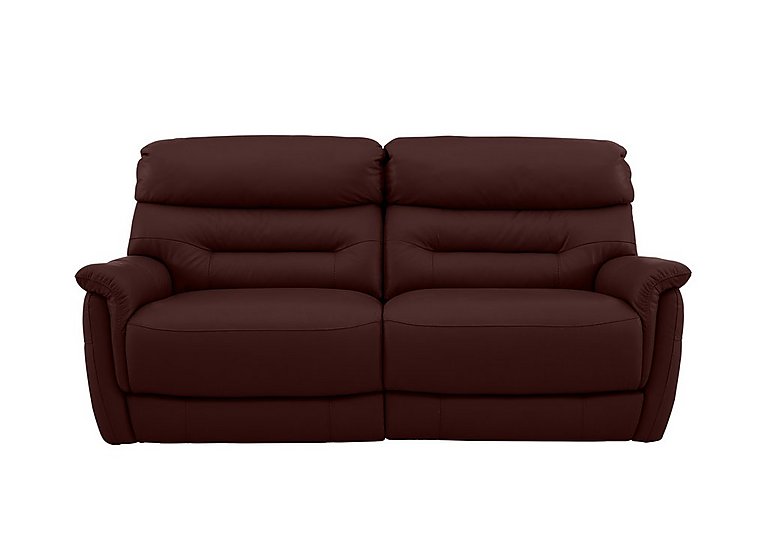 Chicago 3 Seater Leather Power Recliner Sofa - Burgundy
