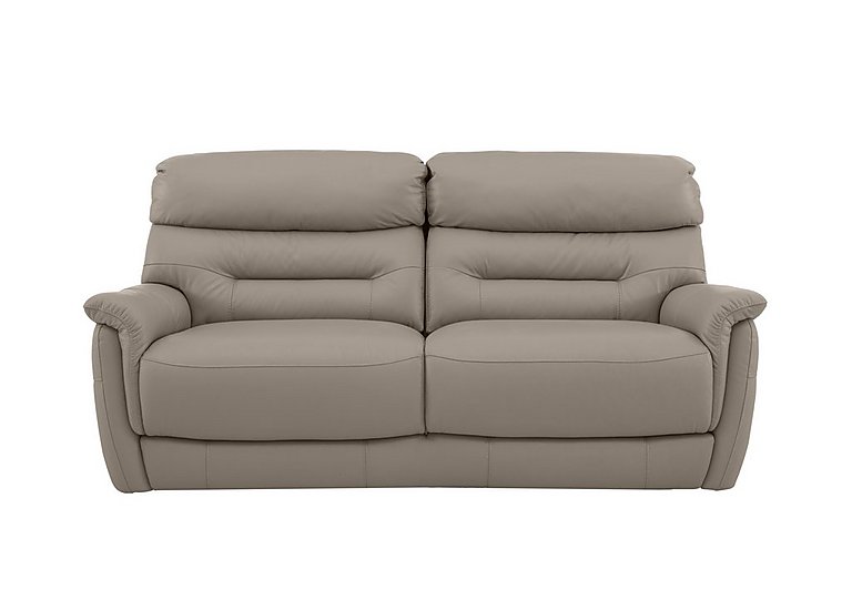 Chicago 3 Seater Leather Sofa - Silver Grey