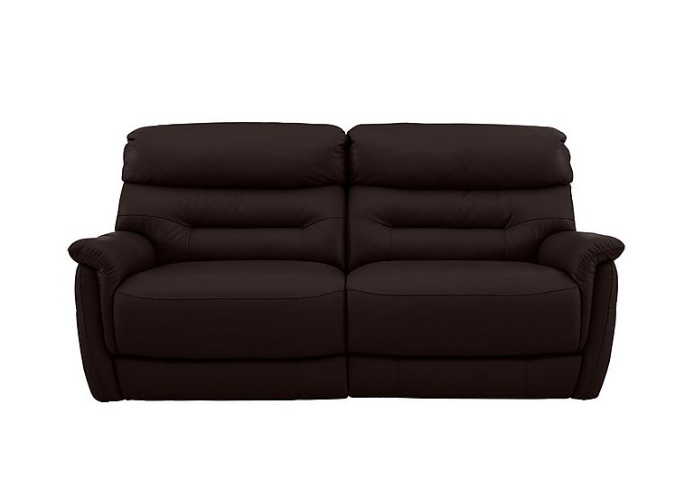 Chicago 3 Seater Leather Power Recliner Sofa - Dark Brown