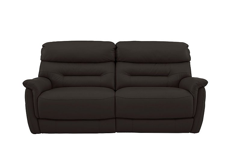 Chicago 3 Seater BV Leather Battery Recliner Sofa - Dark Chocolate