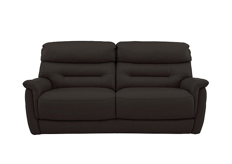 Chicago 3 Seater BV Leather Sofa - Dark Chocolate