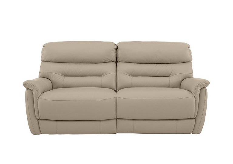 Chicago 3 Seater BV Leather Battery Recliner Sofa - Dapple Grey