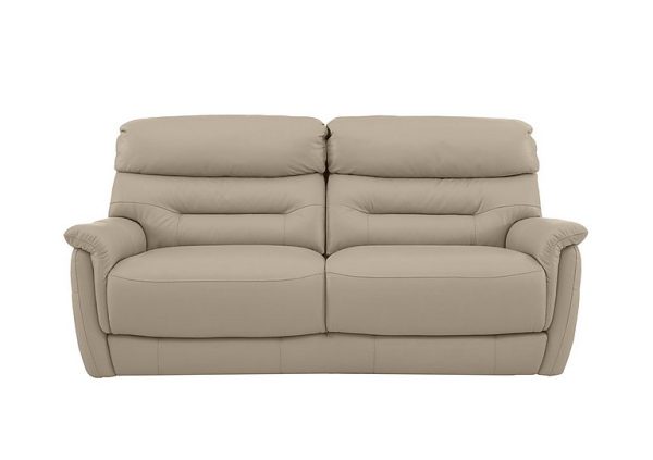 Chicago 3 Seater BV Leather Sofa  Dapple Grey | Bed Sava