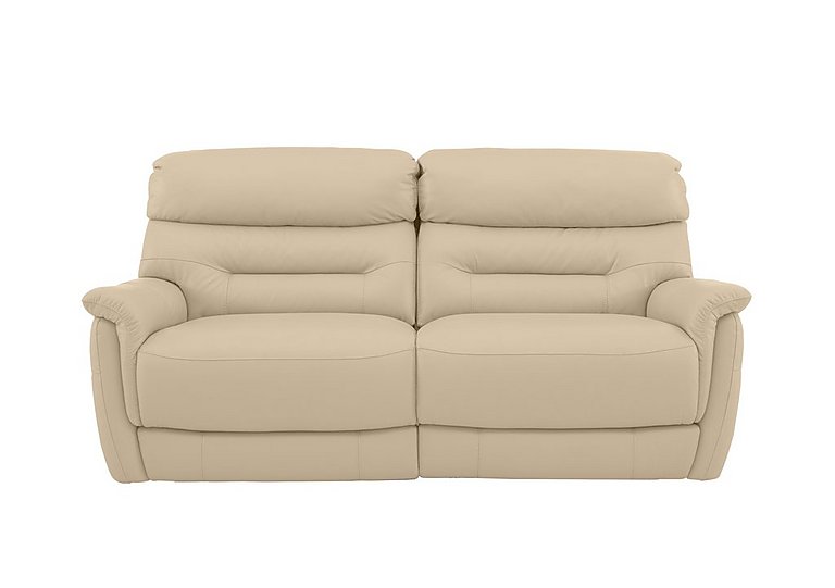 Chicago 3 Seater BV Leather Power Recliner Sofa - BV Bisque