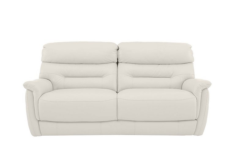 Chicago 3 Seater BV Leather Sofa - BV Star White