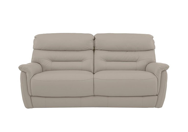 Chicago 3 Seater BV Leather Sofa - Silver Grey