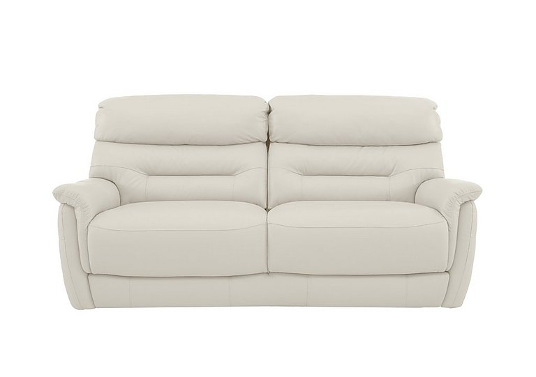 Chicago 3 Seater BV Leather Sofa - Frost