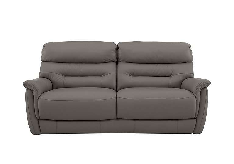 Chicago 3 Seater HW Leather Sofa - Elephant