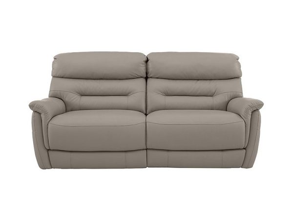 Chicago 3 Seater HW Leather Battery Recliner Sofa  Feather | Bed Sava
