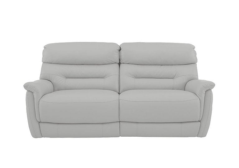 Chicago 3 Seater NC Leather Battery Recliner Sofa - Grey