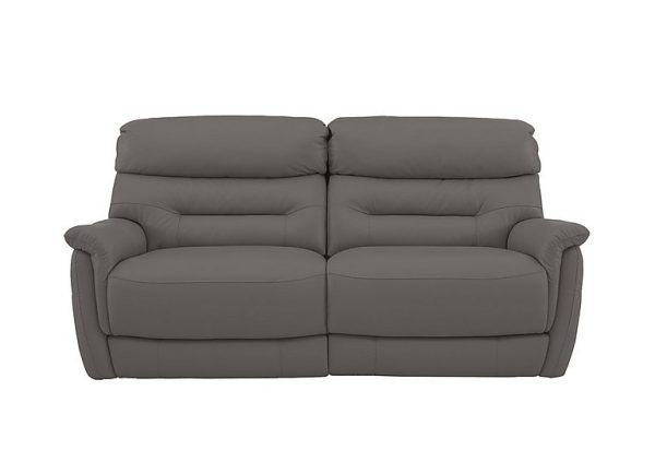Chicago 3 Seater NC Leather Battery Recliner Sofa  NC Elephant | Bed Sava
