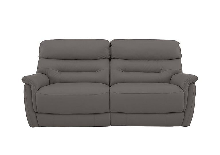 Chicago 3 Seater NC Leather Battery Recliner Sofa - NC Elephant