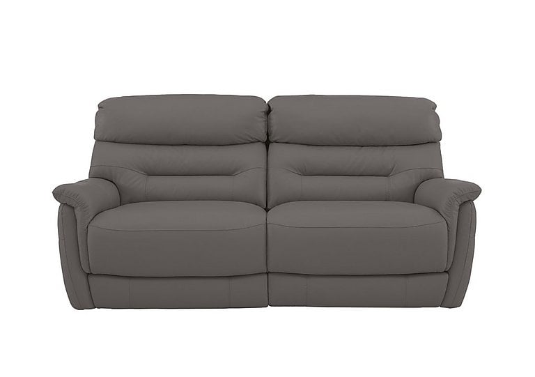 Chicago 3 Seater NC Leather Power Recliner Sofa - NC Elephant