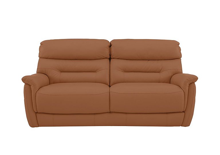 Chicago 3 Seater NC Leather Sofa - Pecan Brown