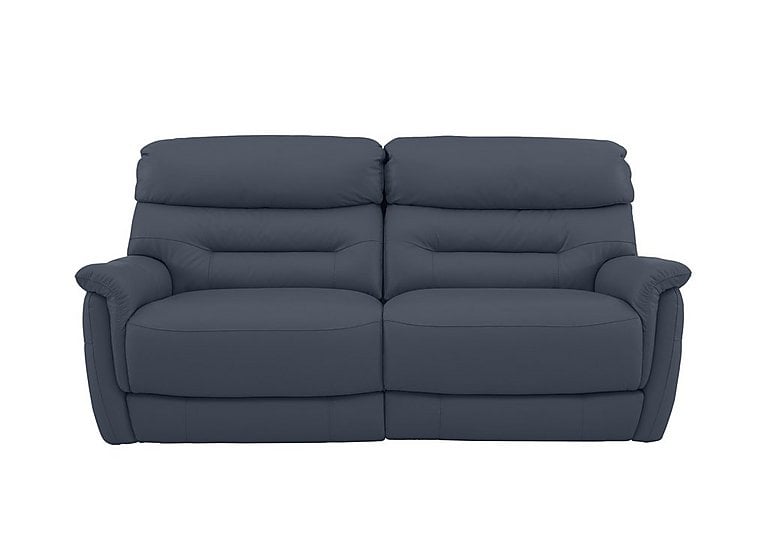 Chicago 3 Seater NC Leather Battery Recliner Sofa - NC Ocean Blue