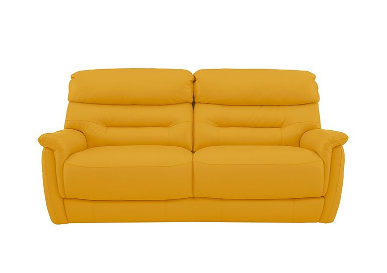 Chicago 3 Seater NC Leather Sofa - Sunflower