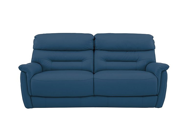 Chicago 3 Seater NC Leather Sofa - Carribean Sea