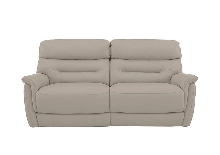 Chicago 3 Seater NC Leather Battery Recliner Sofa - Feather