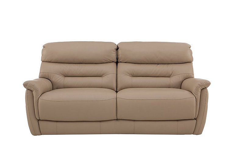 Chicago 3 Seater NC Leather Sofa - NC Pebble