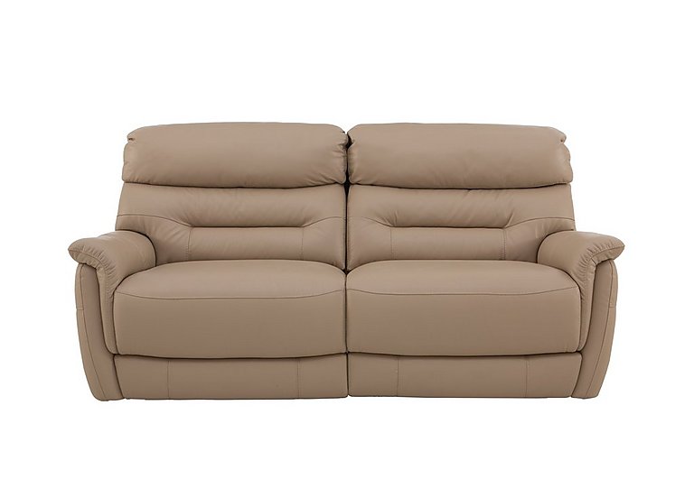 Chicago 3 Seater NC Leather Power Recliner Sofa - NC Pebble