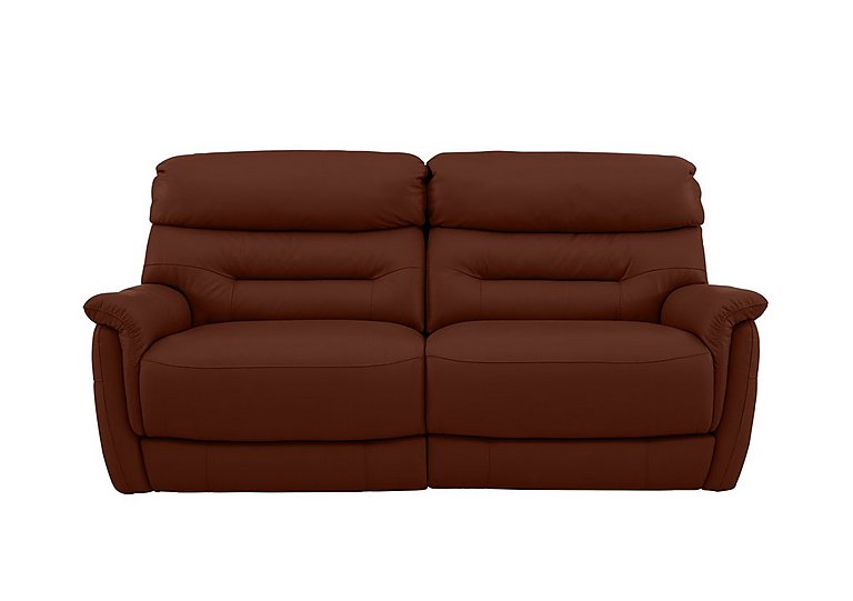 Chicago 3 Seater SK Leather Power Recliner Sofa - Cumin