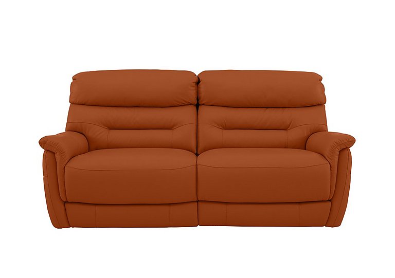 Chicago 3 Seater SK Leather Power Recliner Sofa - Caramel